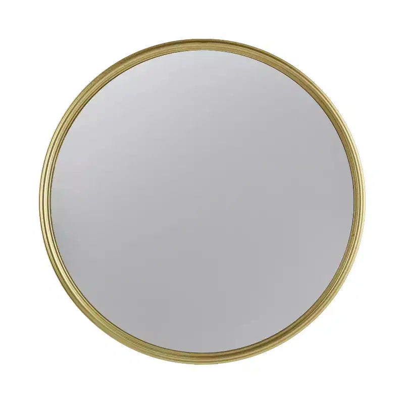 11 Inch Round Gold Wall Mirror with Iron Frame