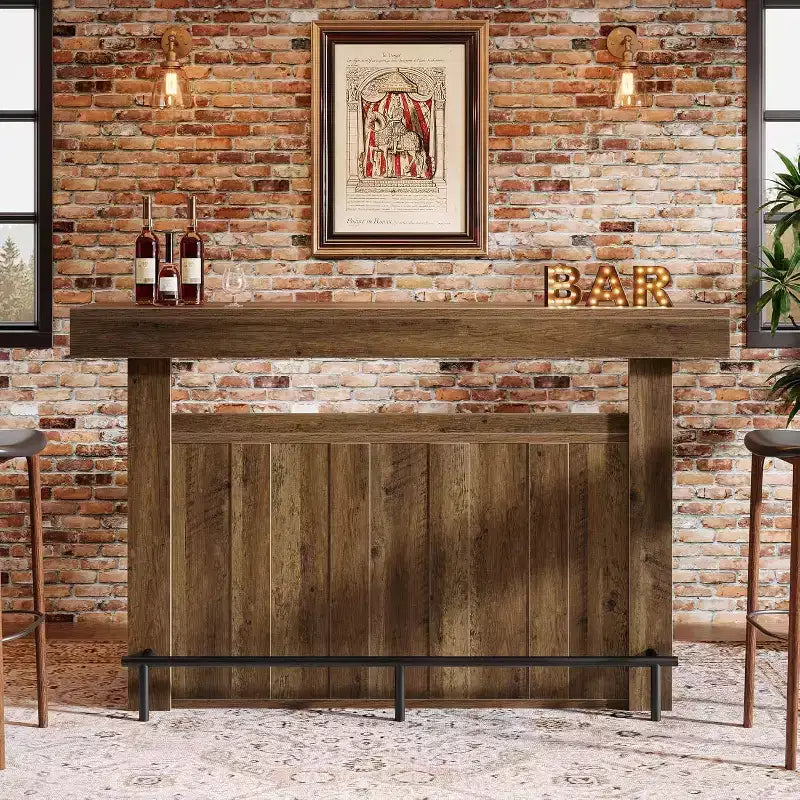 Table de bar 63, table de pub de hauteur comptoir à 4 niveaux, unité de bar moderne pour la maison