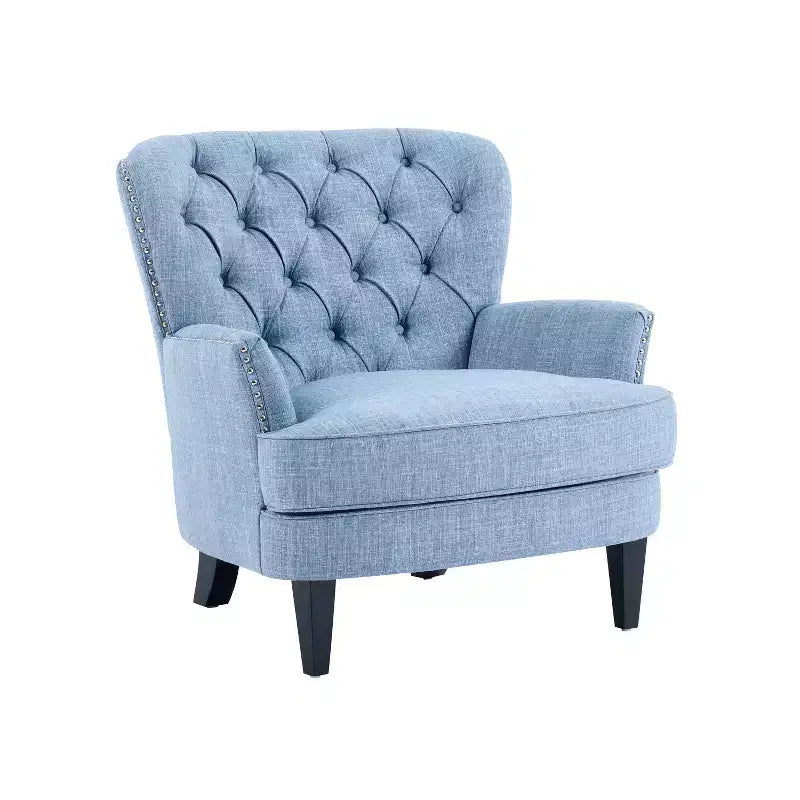 Chaise longue capitonnée à dossier incurvé