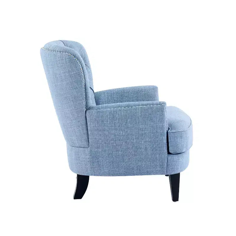 Chaise longue capitonnée à dossier incurvé