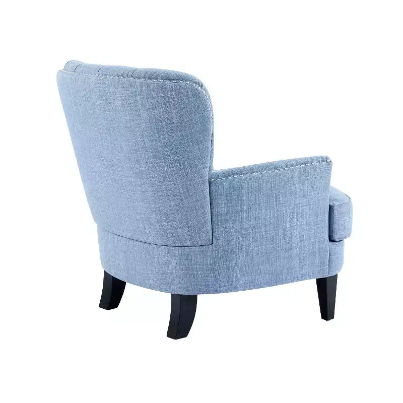 Chaise longue capitonnée à dossier incurvé