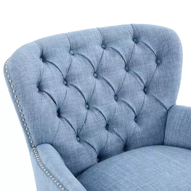 Chaise longue capitonnée à dossier incurvé