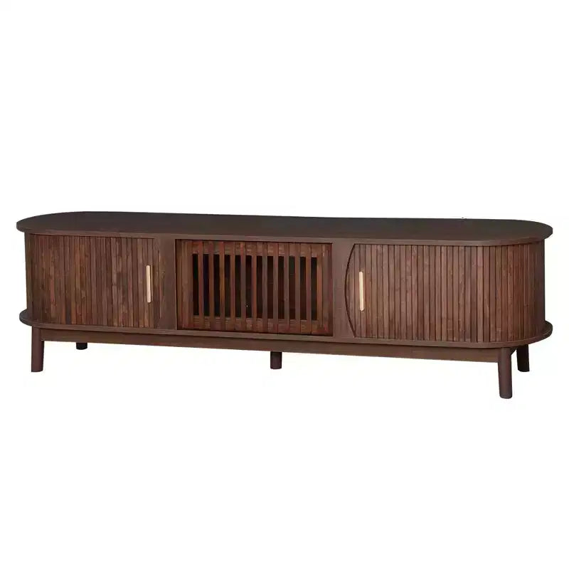 66.9 Meuble TV avec centre de divertissement de style ferme moderne et placard de rangement