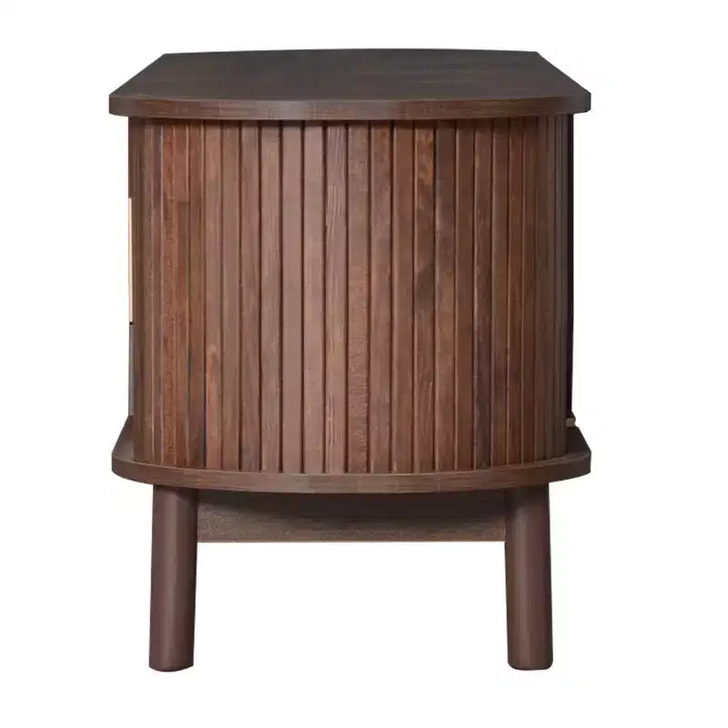 66.9 Meuble TV avec centre de divertissement de style ferme moderne et placard de rangement