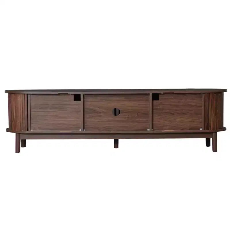 66.9 Meuble TV avec centre de divertissement de style ferme moderne et placard de rangement