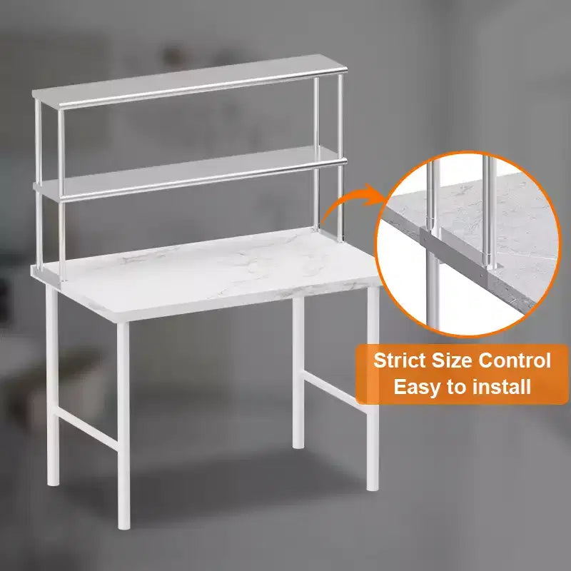 Étagère de rangement de cuisine double couche en acier inoxydable
