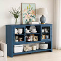 53 Kitchen Buffet Sideboard Cabinet - Coffee Bar Table with 2 Glass Doors and 3 Shelves, Modern Storage Cabinet for Living Room, Entryway,Dining Room