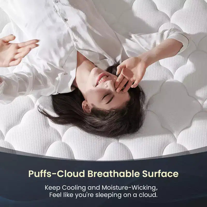 Matelas hybride à ressorts et mousse à mémoire de forme gel