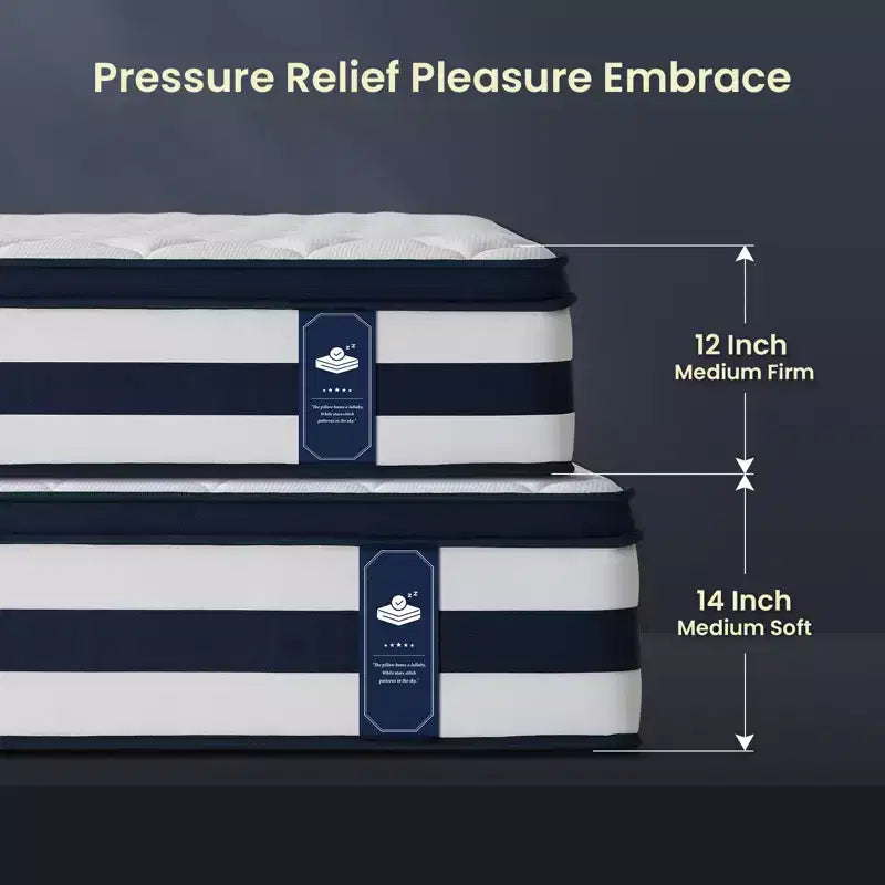 Matelas hybride à ressorts et mousse à mémoire de forme gel