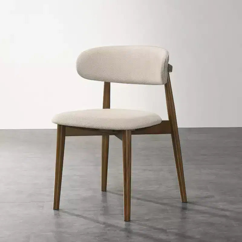 Chaises de salle à manger capitonnées, finition noyer