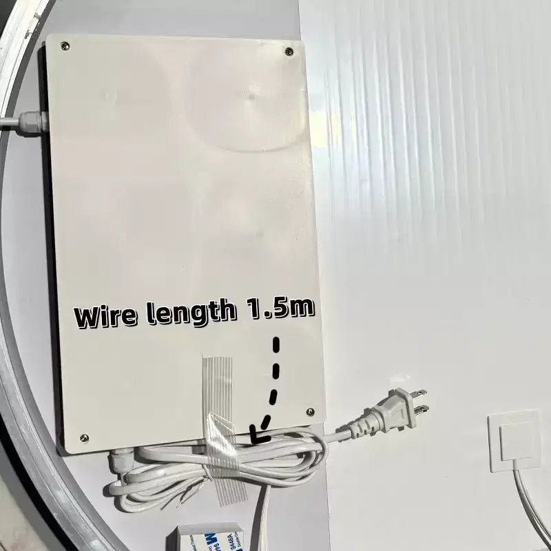 Miroir de courtoisie LED pour salle de bain avec lumière, anti-buée