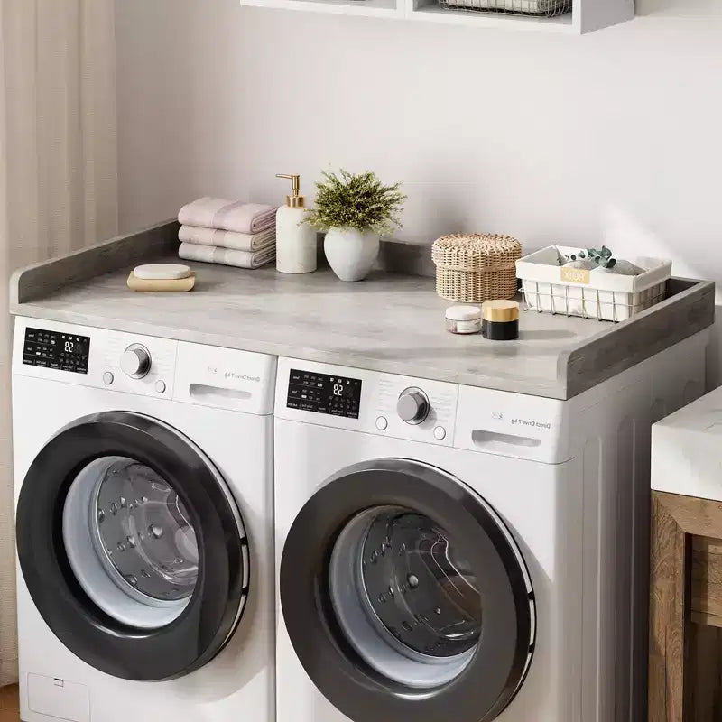 Plan de travail pour lave-linge sèche-linge, Dessus de machine à laver avec rebord surélevé