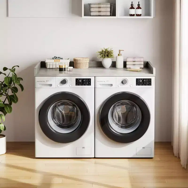 Plan de travail pour lave-linge sèche-linge, Dessus de machine à laver avec rebord surélevé