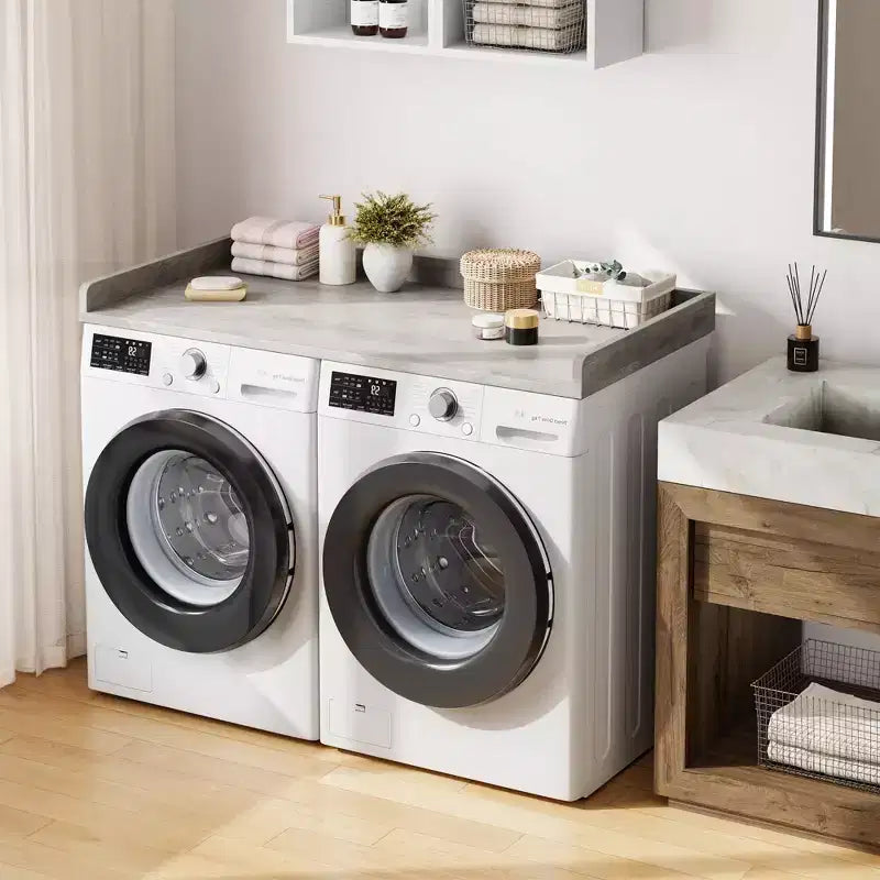Plan de travail pour lave-linge sèche-linge, Dessus de machine à laver avec rebord surélevé
