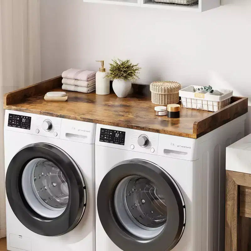 Plan de travail pour lave-linge sèche-linge, Dessus de machine à laver avec rebord surélevé