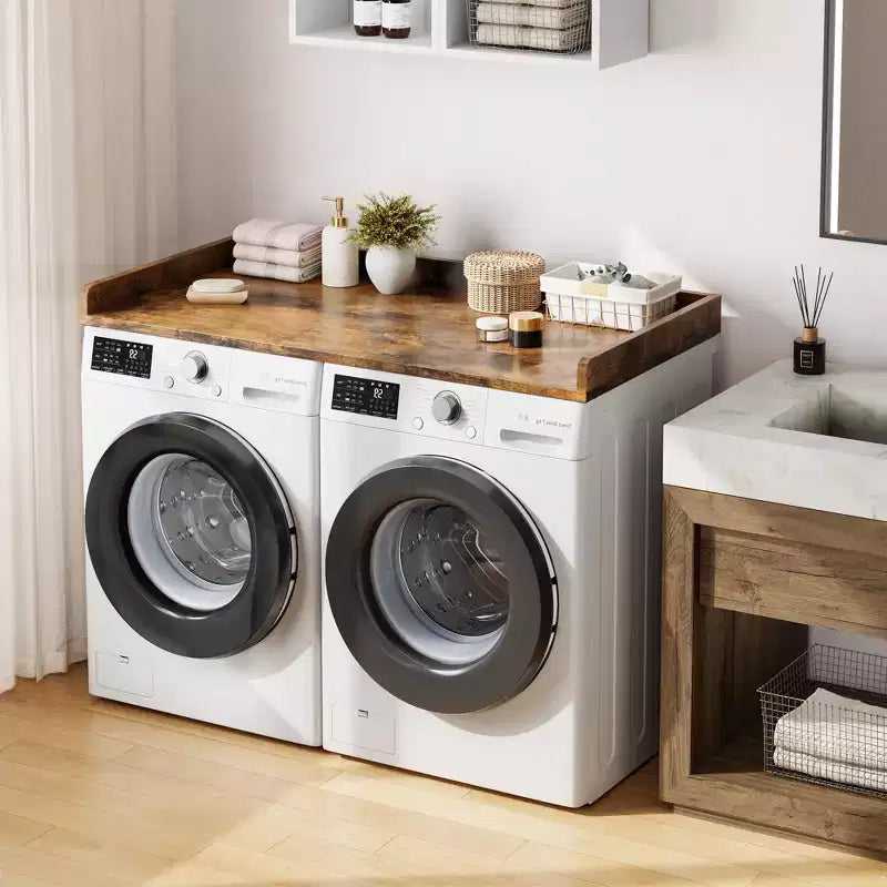 Plan de travail pour lave-linge sèche-linge, Dessus de machine à laver avec rebord surélevé
