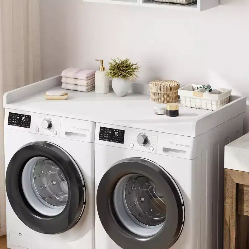 Plan de travail pour lave-linge sèche-linge, Dessus de machine à laver avec rebord surélevé