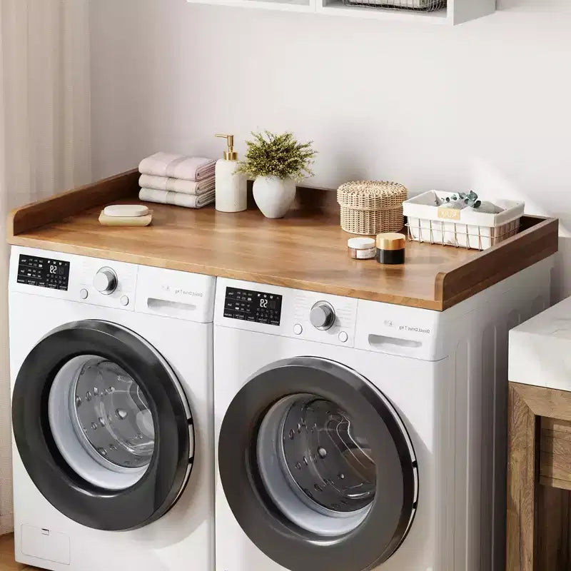 Plan de travail pour lave-linge sèche-linge, Dessus de machine à laver avec rebord surélevé
