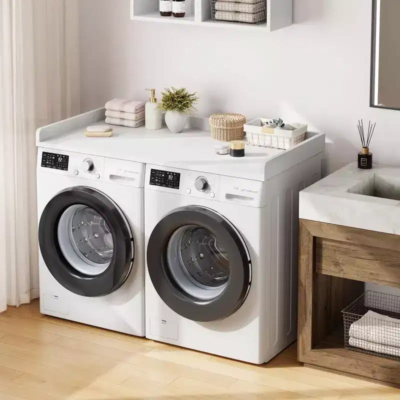 Plan de travail pour lave-linge sèche-linge, Dessus de machine à laver avec rebord surélevé