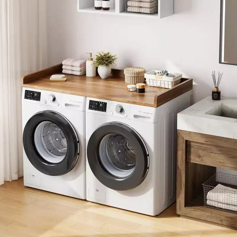 Plan de travail pour lave-linge sèche-linge, Dessus de machine à laver avec rebord surélevé