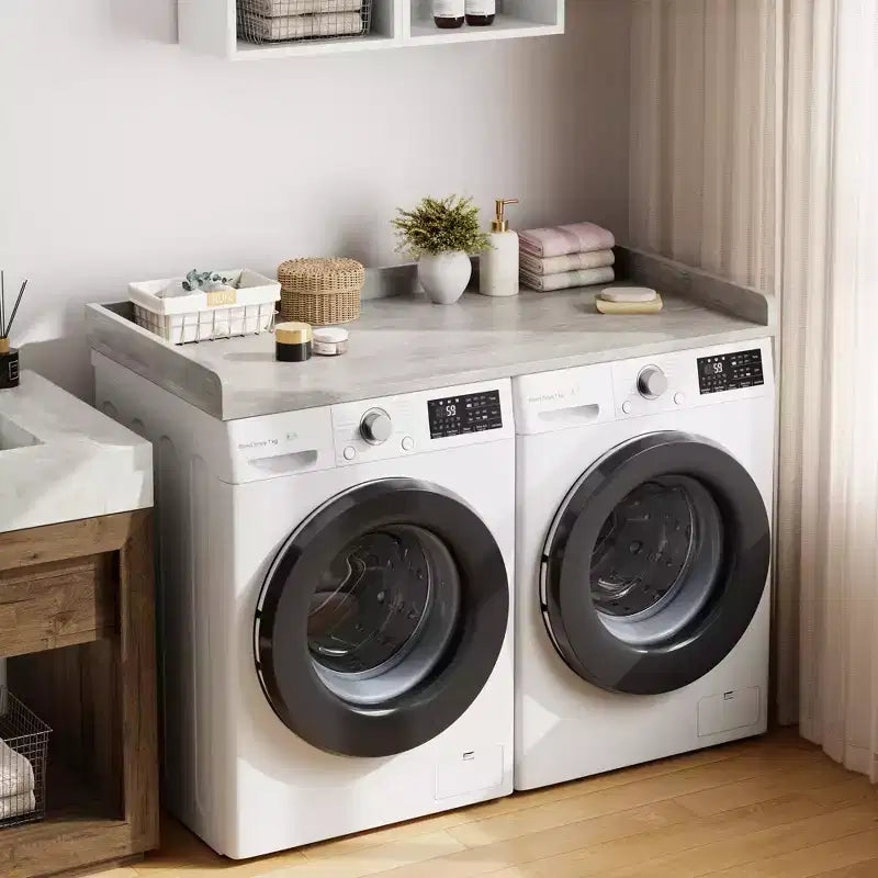 Plan de travail pour lave-linge sèche-linge, Dessus de machine à laver avec rebord surélevé