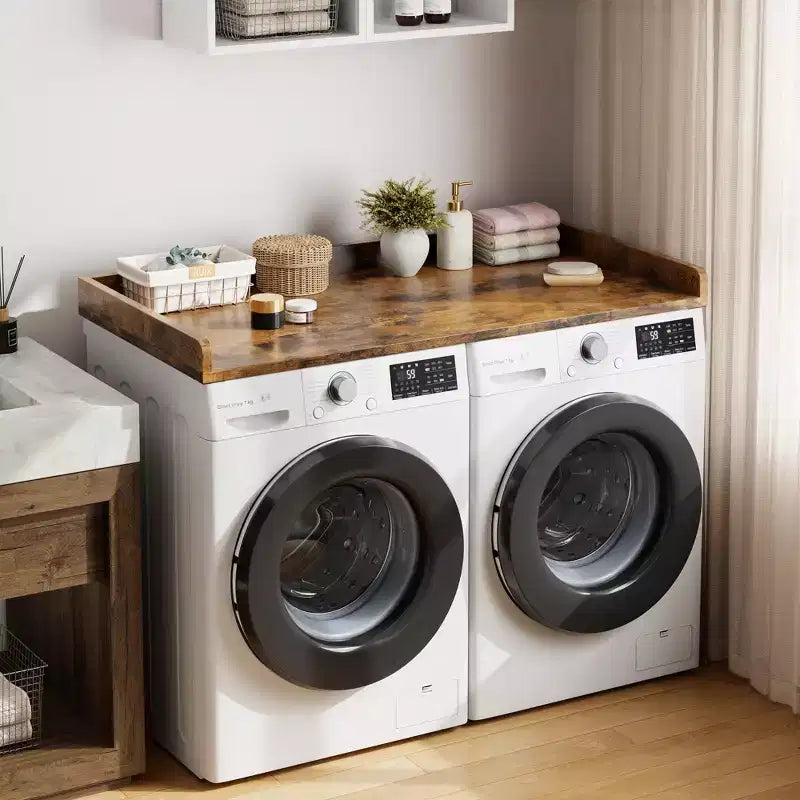 Plan de travail pour lave-linge sèche-linge, Dessus de machine à laver avec rebord surélevé