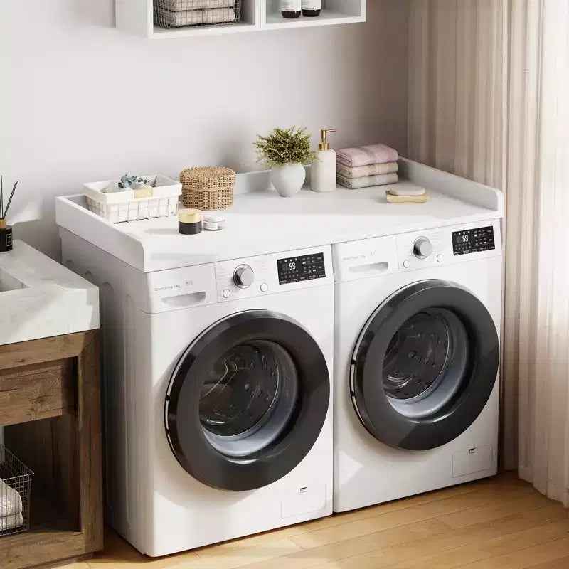 Plan de travail pour lave-linge sèche-linge, Dessus de machine à laver avec rebord surélevé