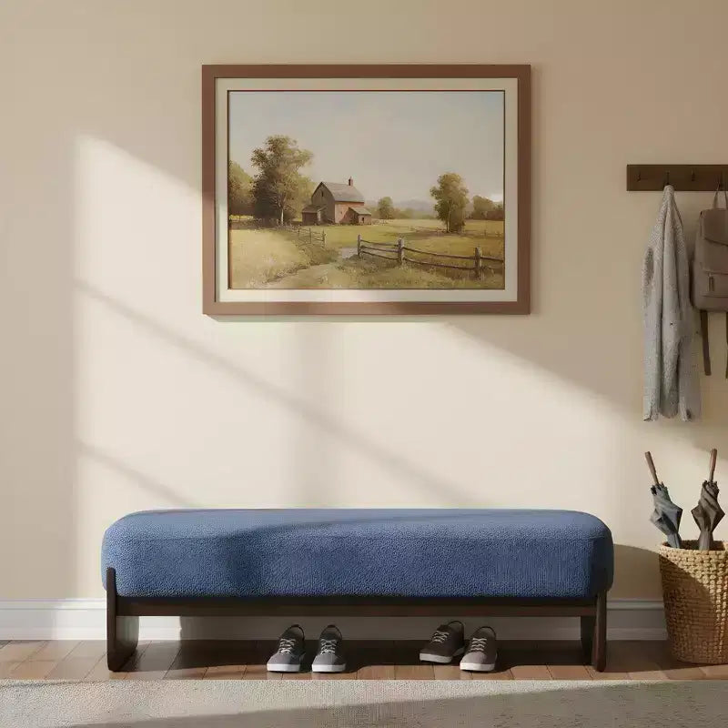Banc d'entrée ottoman ovale pour chambre à coucher