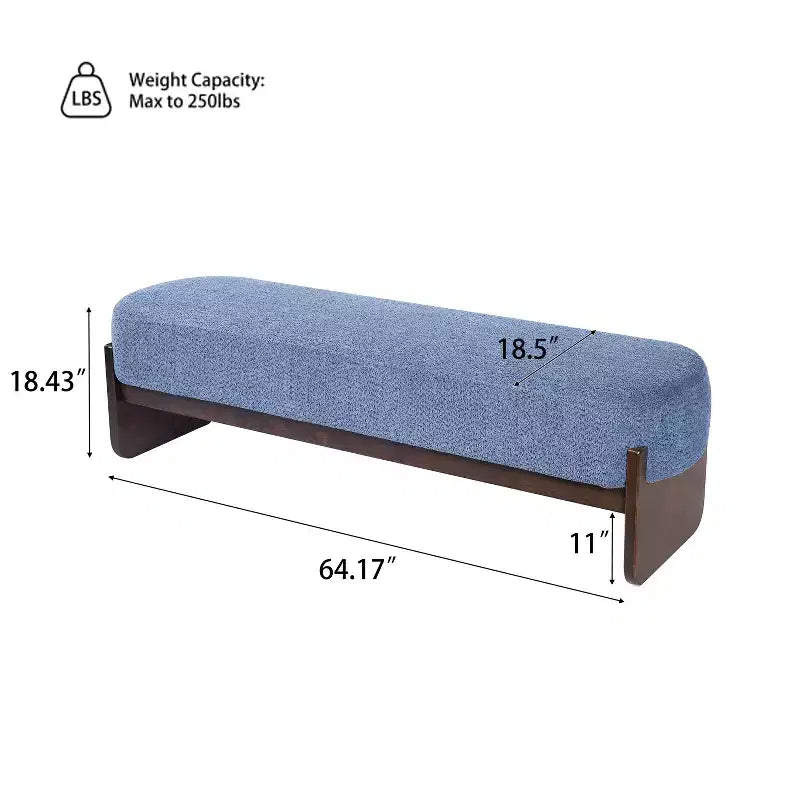 Banc d'entrée ottoman ovale pour chambre à coucher