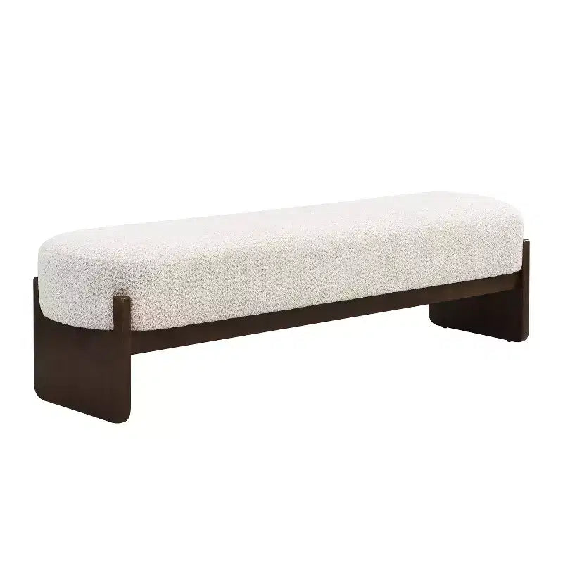 Banc d'entrée ottoman ovale pour chambre à coucher
