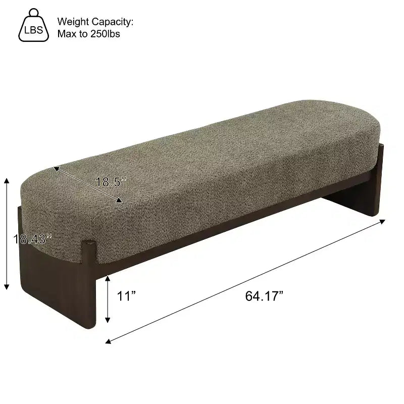Banc d'entrée ottoman ovale pour chambre à coucher