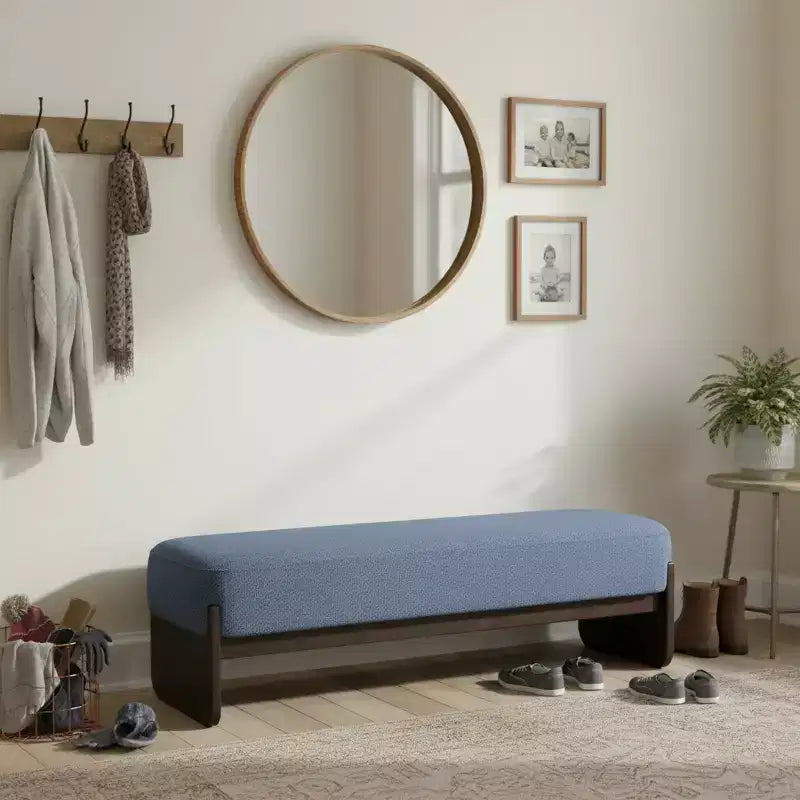 Banc d'entrée ottoman ovale pour chambre à coucher