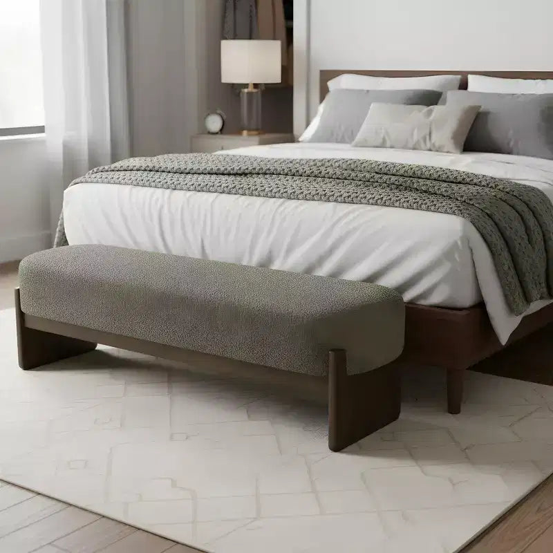 Banc d'entrée ottoman ovale pour chambre à coucher