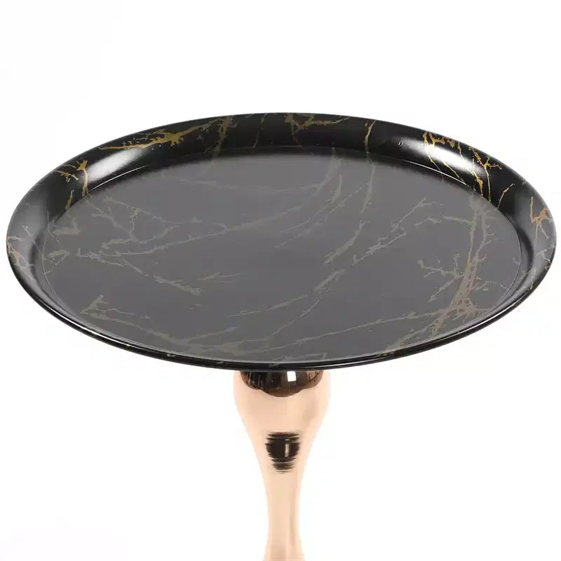 Table basse à pied sirène, table piédestal moderne en métal