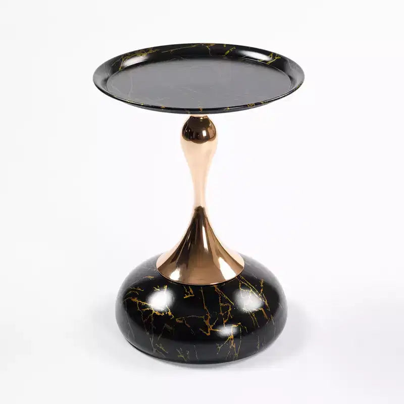 Table basse à pied sirène, table piédestal moderne en métal