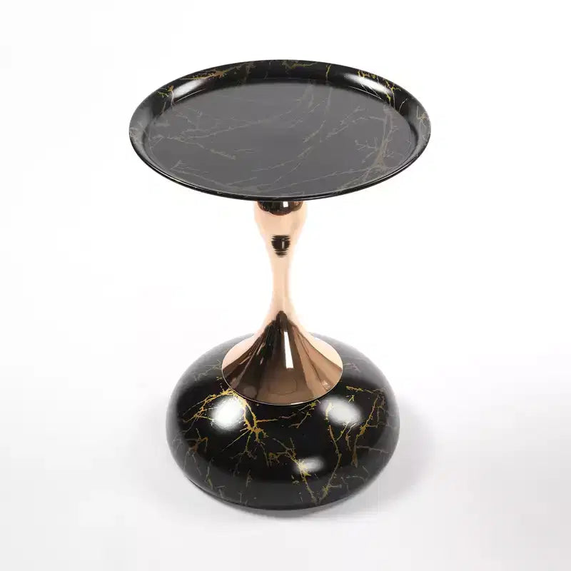 Table basse à pied sirène, table piédestal moderne en métal