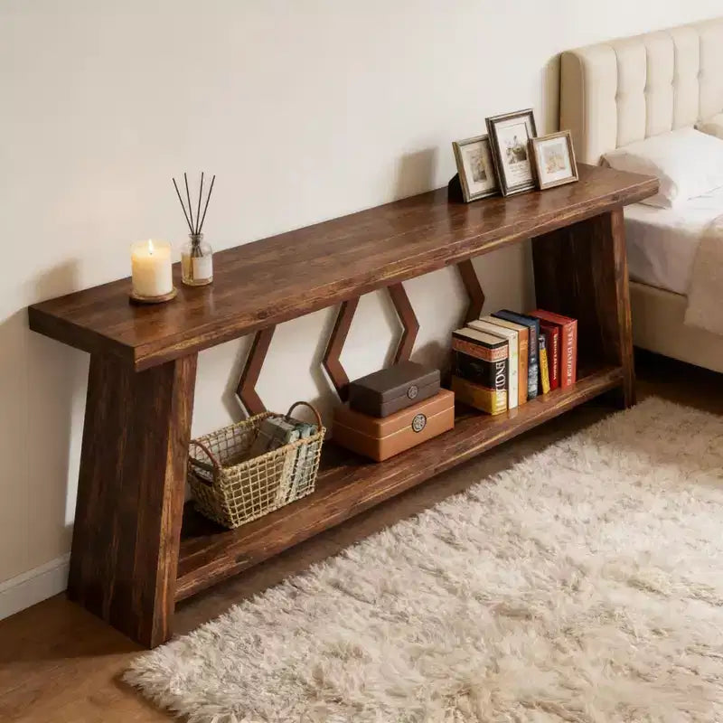GDFStudio Tony Industrial 2-Tier Console Table