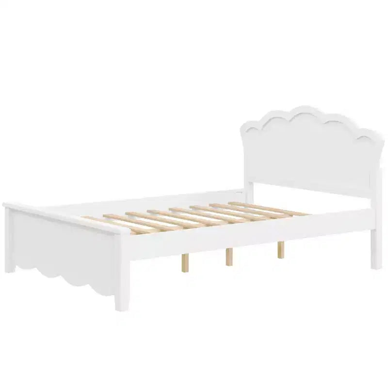 Lit plateforme moderne en bois avec tête de lit