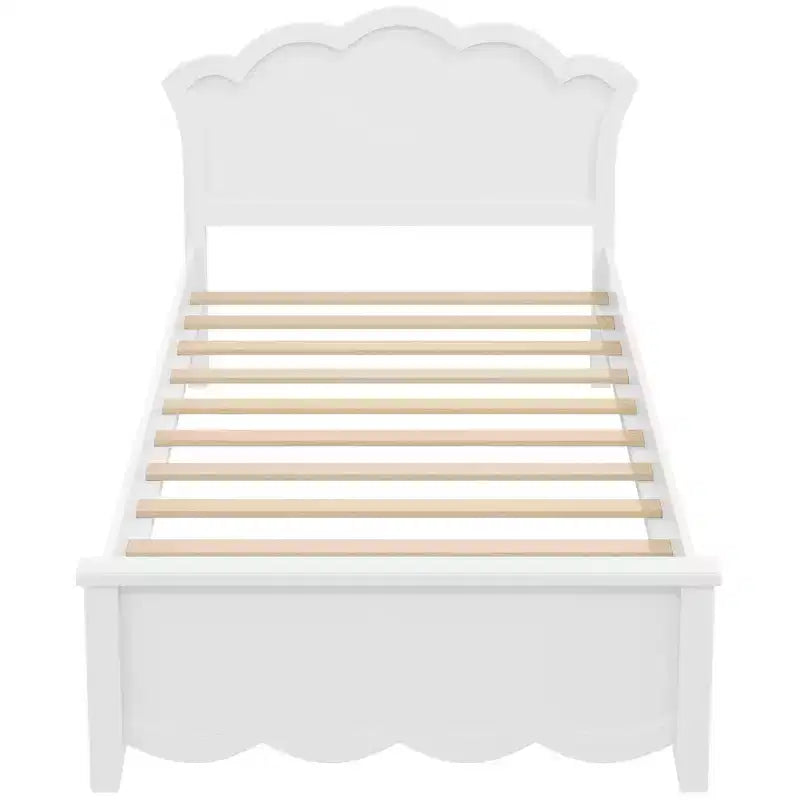 Lit plateforme moderne en bois avec tête de lit
