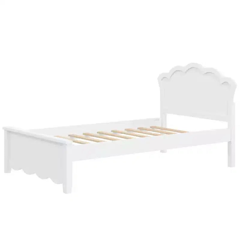 Lit plateforme moderne en bois avec tête de lit