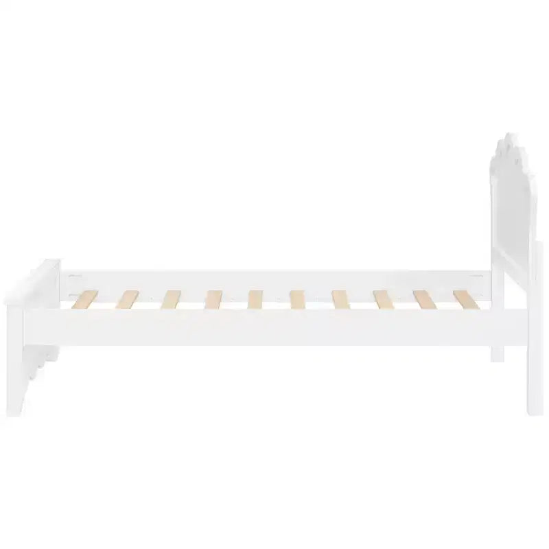 Lit plateforme moderne en bois avec tête de lit