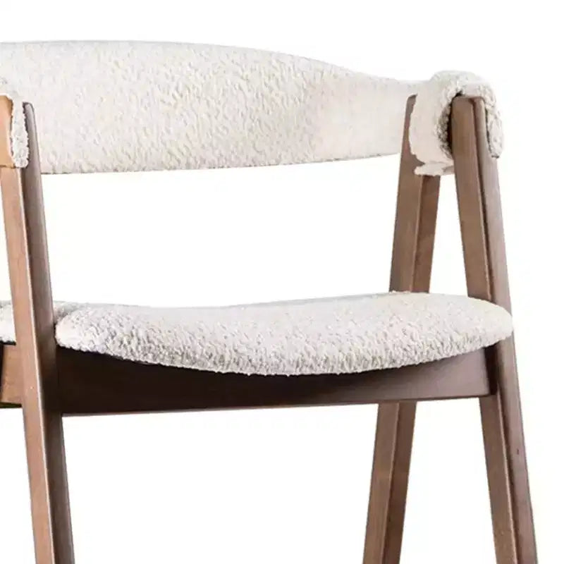 Lot de 2 tabourets de bar, bois de noyer marron