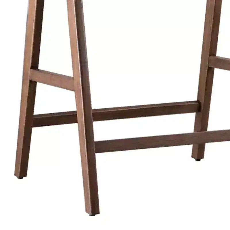 Lot de 2 tabourets de bar, bois de noyer marron