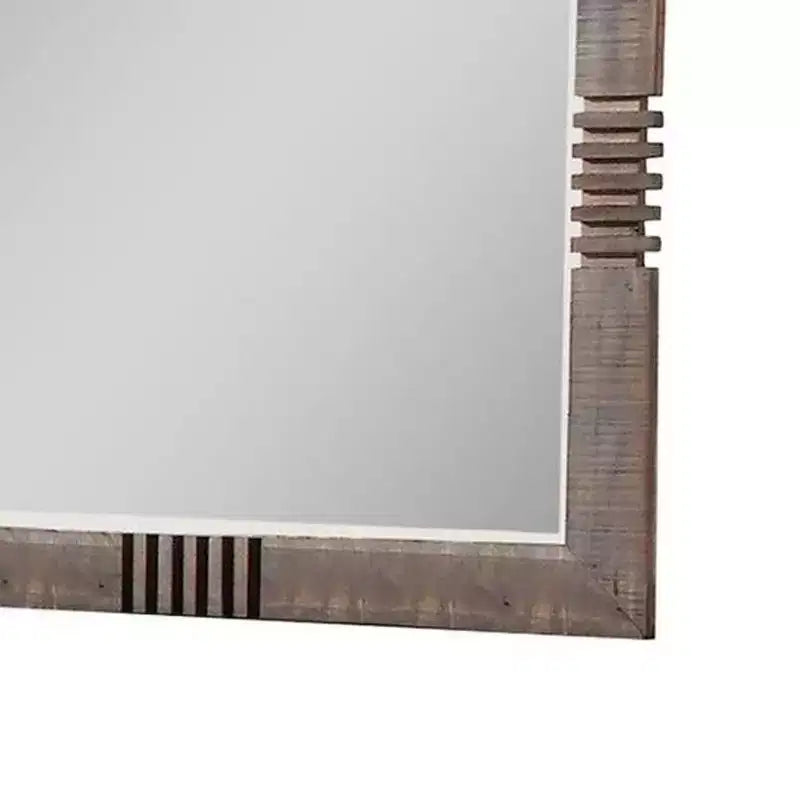 Miroir de commode en chêne recyclé