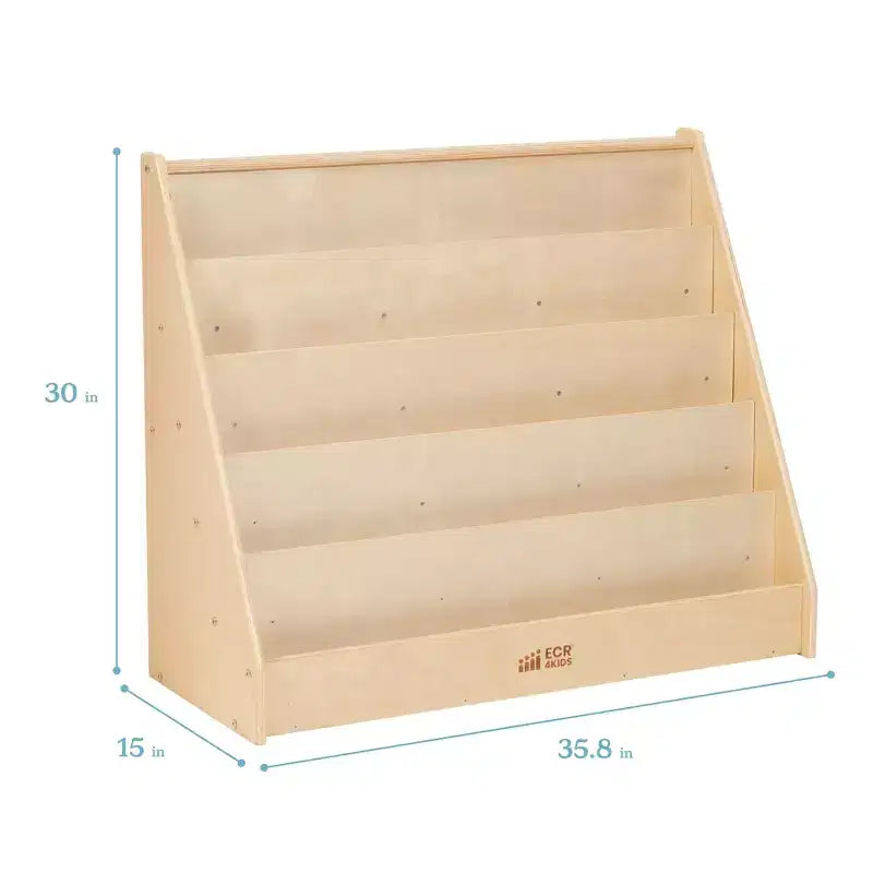 Rangement et Présentoir de Livres en Bois à Côté Unique