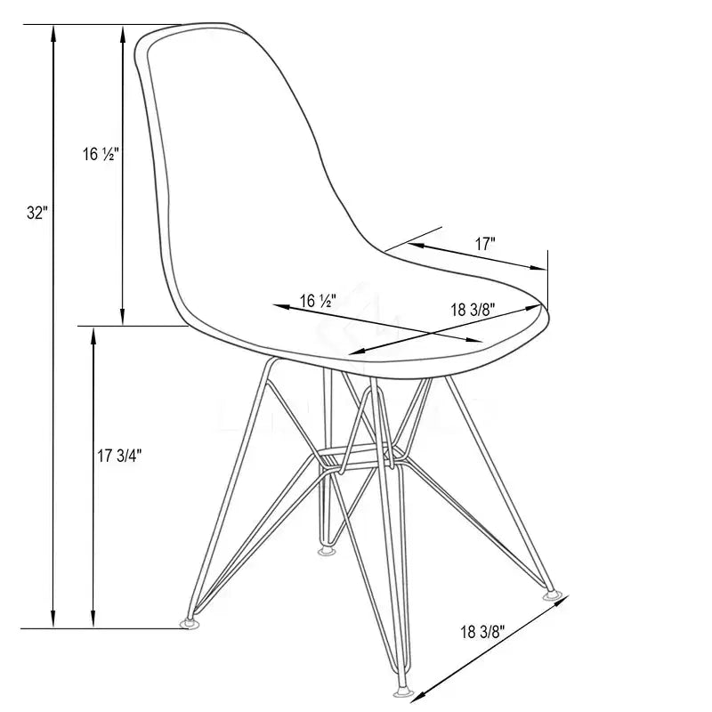Chaise de salle à manger moderne en acrylique