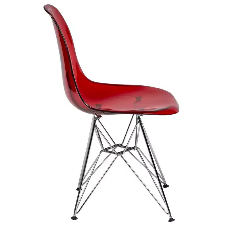 Chaise de salle à manger moderne en acrylique