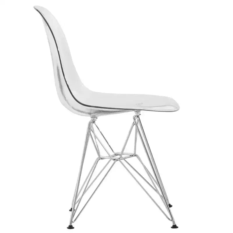 Chaise de salle à manger moderne en acrylique