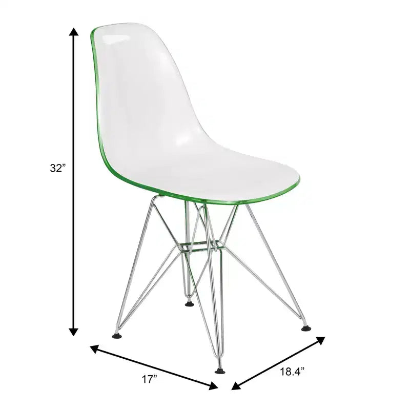 Chaise de salle à manger moderne en acrylique