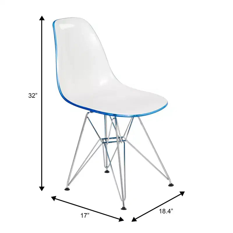 Chaise de salle à manger moderne en acrylique